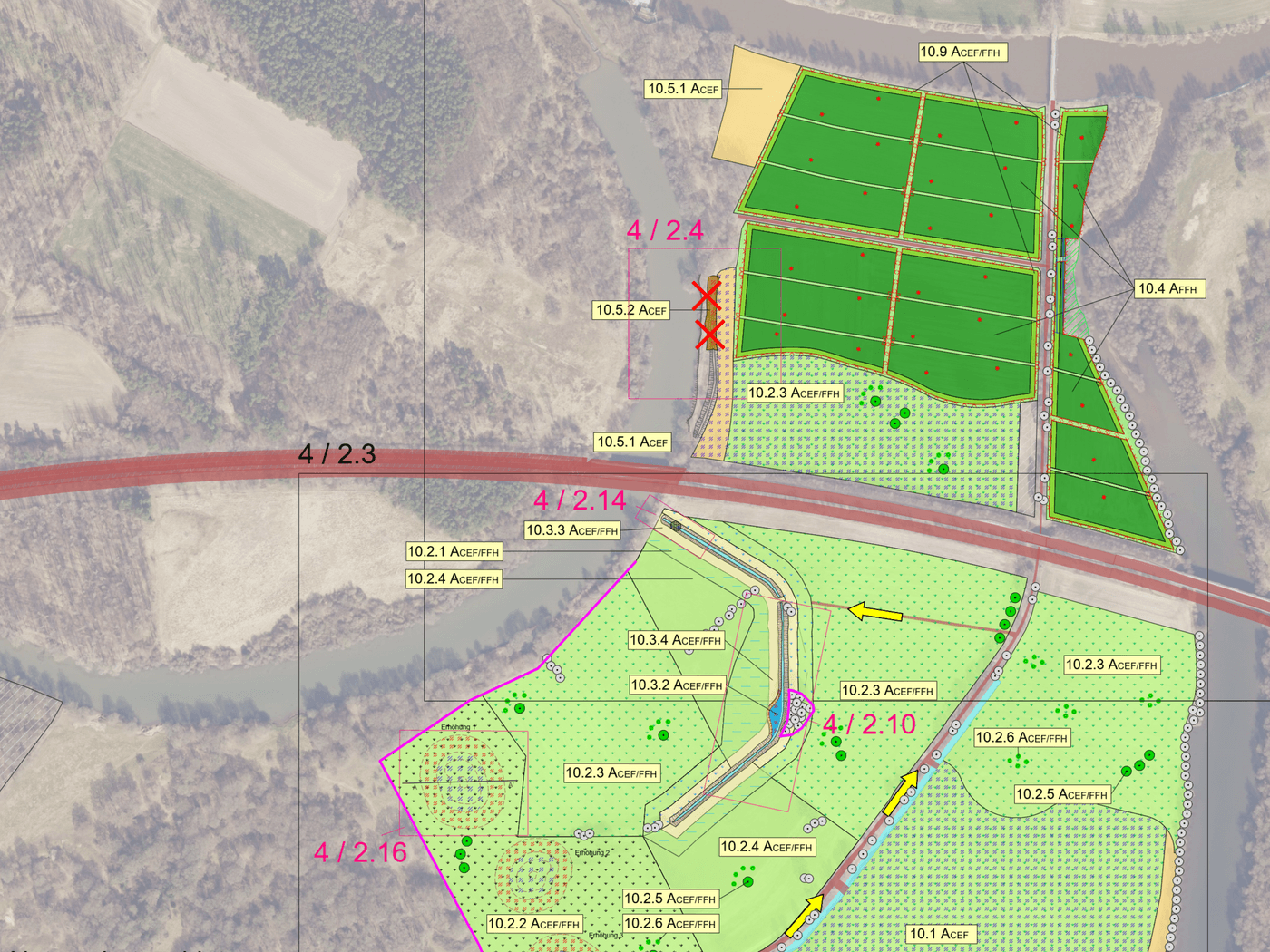 E233 Abschnitt 1, Landschaftspflegerische Ausführungsplanung